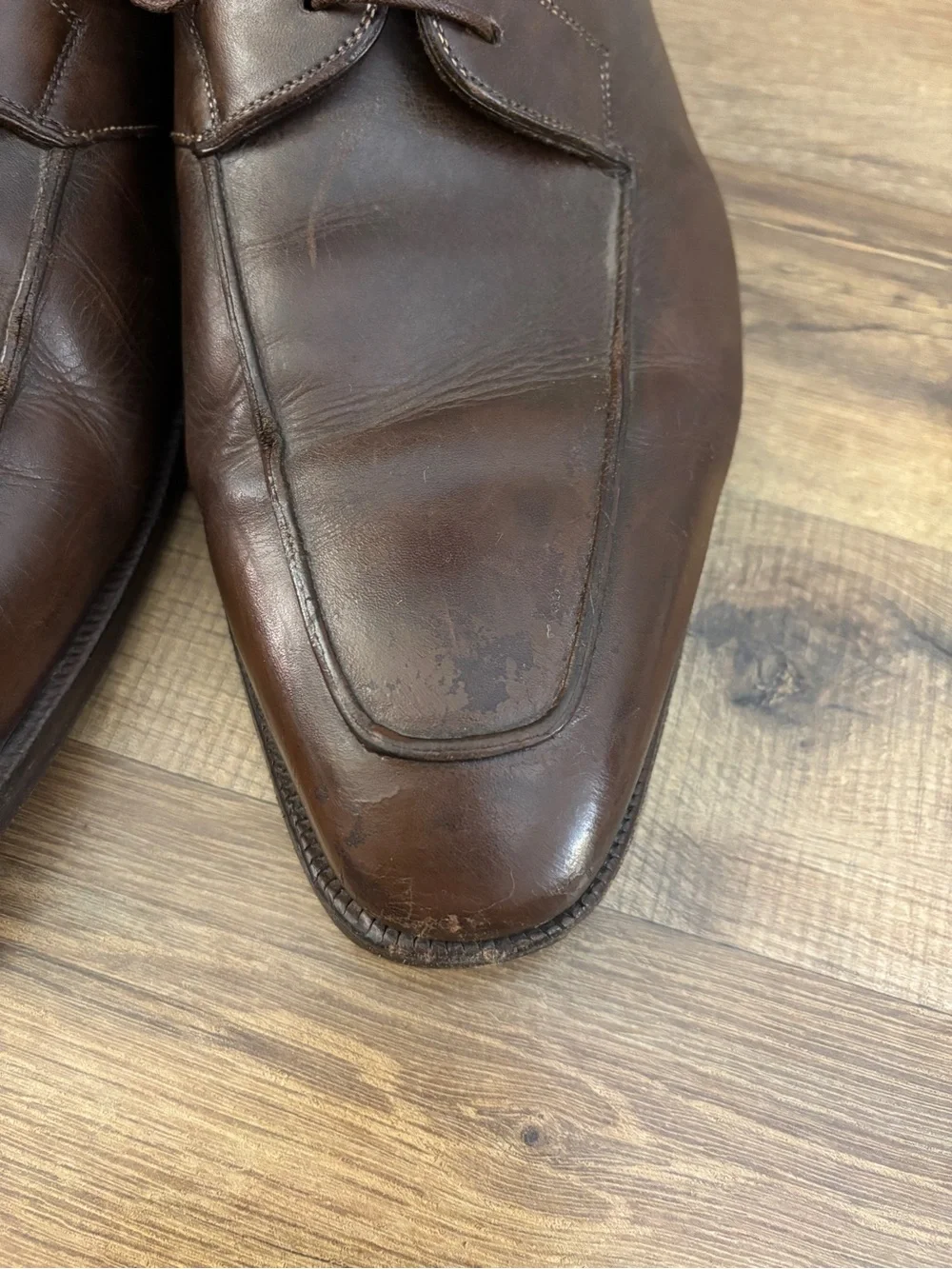 Santoni Oxford Leather Dress Shoes Made in Italy Men’s